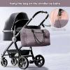 imageLOVEVOOK Diaper Bag Tote with Pacifier Case and Changing Pad Large Capacity Mommy Bag for Hospital and Weekender Travel Functional Baby Bag Newborn Baby Essential PinkPurple Gray