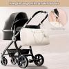 imageLOVEVOOK Diaper Bag Tote with Pacifier Case and Changing Pad Large Capacity Mommy Bag for Hospital and Weekender Travel Functional Baby Bag Newborn Baby Essential PinkBeige