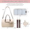 imageLOVEVOOK Diaper Bag Tote with Pacifier Case and Changing Pad Large Capacity Mommy Bag for Hospital and Weekender Travel Functional Baby Bag Newborn Baby Essential PinkBeigebrown Strap