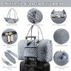 imageLOVEVOOK Diaper Bag Tote with Pacifier Case and Changing Pad Large Capacity Mommy Bag for Hospital and Weekender Travel Functional Baby Bag Newborn Baby Essential PinkGrey