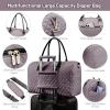 imageLOVEVOOK Diaper Bag Tote with Pacifier Case and Changing Pad Large Capacity Mommy Bag for Hospital and Weekender Travel Functional Baby Bag Newborn Baby Essential PinkPurple Gray
