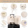 imageLOVEVOOK Diaper Bag Tote with Pacifier Case and Changing Pad Large Capacity Mommy Bag for Hospital and Weekender Travel Functional Baby Bag Newborn Baby Essential PinkBeige