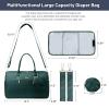 imageLOVEVOOK Diaper Bag Tote with Pacifier Case and Changing Pad Large Capacity Mommy Bag for Hospital and Weekender Travel Functional Baby Bag Newborn Baby Essential PinkDark Green