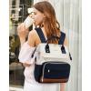 imageLOVEVOOK Mini Backpack for Women Small Backpacks Purse College Bookbag for School Fashion Bag for Travel Work Gift Lightweight Daypack BeigeBlackBrownBeigebluebrown