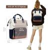 imageLOVEVOOK Mini Backpack for Women Small Backpacks Purse College Bookbag for School Fashion Bag for Travel Work Gift Lightweight Daypack BeigeBlackBrownBeigebluebrown
