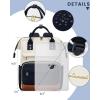 imageLOVEVOOK Mini Backpack for Women Small Backpacks Purse College Bookbag for School Fashion Bag for Travel Work Gift Lightweight Daypack BeigeBlackBrownBeigebluebrown