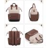 imageLOVEVOOK Mini Backpack for Women Small Backpacks Purse College Bookbag for School Fashion Bag for Travel Work Gift Lightweight Daypack BeigeBlackBrownBeigecoffeeblack