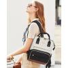 imageLOVEVOOK Mini Backpack for Women Small Backpacks Purse College Bookbag for School Fashion Bag for Travel Work Gift Lightweight Daypack BeigeBlackBrownBeigeblackbrown