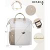imageLOVEVOOK Mini Backpack for Women Small Backpacks Purse College Bookbag for School Fashion Bag for Travel Work Gift Lightweight Daypack BeigeBlackBrownBeigekhakicoffee