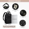 imageLOVEVOOK Mini Backpack for Women Stylish Waterproof Backpack Purse with USB Port Cute Bookbag for College School TravelBlack