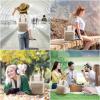imageLOVEVOOK Mini Backpack for Women Stylish Waterproof Backpack Purse with USB Port Cute Bookbag for College School TravelKhaki  Beige