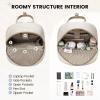 imageLOVEVOOK Mini Backpack for Women Stylish Waterproof Backpack Purse with USB Port Cute Bookbag for College School TravelKhaki  Beige