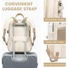 imageLOVEVOOK Mini Backpack for Women Stylish Waterproof Backpack Purse with USB Port Cute Bookbag for College School TravelKhaki  Beigeseparate Laptop Compartment