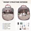 imageLOVEVOOK Mini Backpack for Women Stylish Waterproof Backpack Purse with USB Port Cute Bookbag for College School TravelOlive Green  Beige