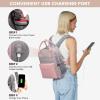 imageLOVEVOOK Mini Backpack for Women Stylish Waterproof Backpack Purse with USB Port Cute Bookbag for College School TravelOlive Green  Beige