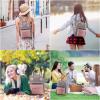 imageLOVEVOOK Mini Backpack for Women Stylish Waterproof Backpack Purse with USB Port Cute Bookbag for College School TravelPink  Grey