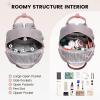 imageLOVEVOOK Mini Backpack for Women Stylish Waterproof Backpack Purse with USB Port Cute Bookbag for College School TravelPink  Grey