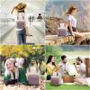 imageLOVEVOOK Mini Backpack for Women Stylish Waterproof Backpack Purse with USB Port Cute Bookbag for College School TravelPurple  Beige