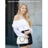 imageLOVEVOOK Purse for Women Small Crossbody Bags Classic Double Zip Top Handle Dome Satchel BagBeige