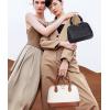 imageLOVEVOOK Purse for Women Small Crossbody Bags Classic Double Zip Top Handle Dome Satchel BagBeigebrown