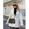 imageLOVEVOOK Purse for Women Small Crossbody Bags Classic Double Zip Top Handle Dome Satchel BagBlack