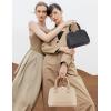 imageLOVEVOOK Purse for Women Small Crossbody Bags Classic Double Zip Top Handle Dome Satchel BagBlack
