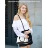 imageLOVEVOOK Purse for Women Small Crossbody Bags Classic Double Zip Top Handle Dome Satchel BagBlackBeige