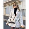 imageLOVEVOOK Purse for Women Small Crossbody Bags Classic Double Zip Top Handle Dome Satchel BagBlackBeigeBrown