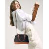 imageLOVEVOOK Purse for Women Small Crossbody Bags Classic Double Zip Top Handle Dome Satchel BagBlackBrown