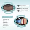 imageLOVEVOOK Purse for Women Small Crossbody Bags Classic Double Zip Top Handle Dome Satchel BagBluegreen