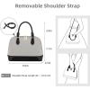 imageLOVEVOOK Purse for Women Small Crossbody Bags Classic Double Zip Top Handle Dome Satchel BagCanvasJacquard Black