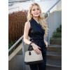 imageLOVEVOOK Purse for Women Small Crossbody Bags Classic Double Zip Top Handle Dome Satchel BagCanvasJacquard Black