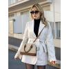 imageLOVEVOOK Purse for Women Small Crossbody Bags Classic Double Zip Top Handle Dome Satchel BagCanvasJacquard Brown