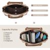 imageLOVEVOOK Purse for Women Small Crossbody Bags Classic Double Zip Top Handle Dome Satchel BagCanvasJacquard Brown