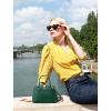 imageLOVEVOOK Purse for Women Small Crossbody Bags Classic Double Zip Top Handle Dome Satchel BagGreen