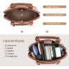 imageLOVEVOOK Purse for Women Small Crossbody Bags Classic Double Zip Top Handle Dome Satchel BagVintage Brown
