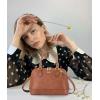 imageLOVEVOOK Purse for Women Small Crossbody Bags Classic Double Zip Top Handle Dome Satchel BagVintage Brown