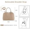 imageLOVEVOOK Purse for Women Small Crossbody Bags Classic Double Zip Top Handle Dome Satchel BagWovenApricot