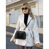imageLOVEVOOK Purse for Women Small Crossbody Bags Classic Double Zip Top Handle Dome Satchel BagWovenBlack