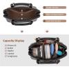 imageLOVEVOOK Purse for Women Small Crossbody Bags Classic Double Zip Top Handle Dome Satchel BagWovenBlack