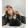 imageLOVEVOOK Purse for Women Small Crossbody Bags Classic Double Zip Top Handle Dome Satchel BagWovenBlack