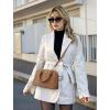 imageLOVEVOOK Purse for Women Small Crossbody Bags Classic Double Zip Top Handle Dome Satchel BagWovenBrown