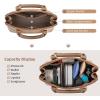 imageLOVEVOOK Purse for Women Small Crossbody Bags Classic Double Zip Top Handle Dome Satchel BagWovenBrown