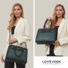 imageLOVEVOOK Purses and Handbags for Women Tote Shoulder Bag Satchel Black Purse and PU Leather Top Handle for ladiesBlackgreen