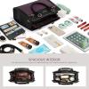 imageLOVEVOOK Purses and Handbags for Women Tote Shoulder Bag Satchel Black Purse and PU Leather Top Handle for ladiesBlackpurple