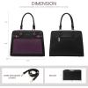 imageLOVEVOOK Purses and Handbags for Women Tote Shoulder Bag Satchel Black Purse and PU Leather Top Handle for ladiesBlackpurple