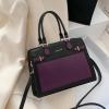 imageLOVEVOOK Purses and Handbags for Women Tote Shoulder Bag Satchel Black Purse and PU Leather Top Handle for ladiesBlackpurple