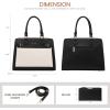 imageLOVEVOOK Purses and Handbags for Women Tote Shoulder Bag Satchel Black Purse and PU Leather Top Handle for ladiesBlackwhite