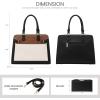imageLOVEVOOK Purses and Handbags for Women Tote Shoulder Bag Satchel Black Purse and PU Leather Top Handle for ladiesBlackwhitebrown