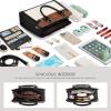 imageLOVEVOOK Purses and Handbags for Women Tote Shoulder Bag Satchel Black Purse and PU Leather Top Handle for ladiesBlackwhitebrown